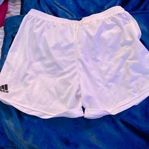 white athletic shorts